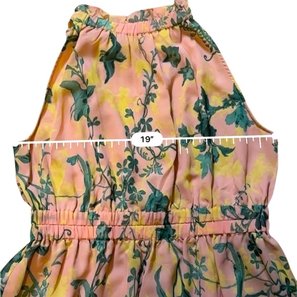 ASOS DESIGN Maternity Chiffon Gathered Waist Halter Jumpsuit In Floral Print 12 - Picture 8 of 11